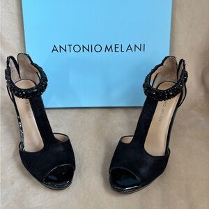 Antonio Melani Black Platform Sandal